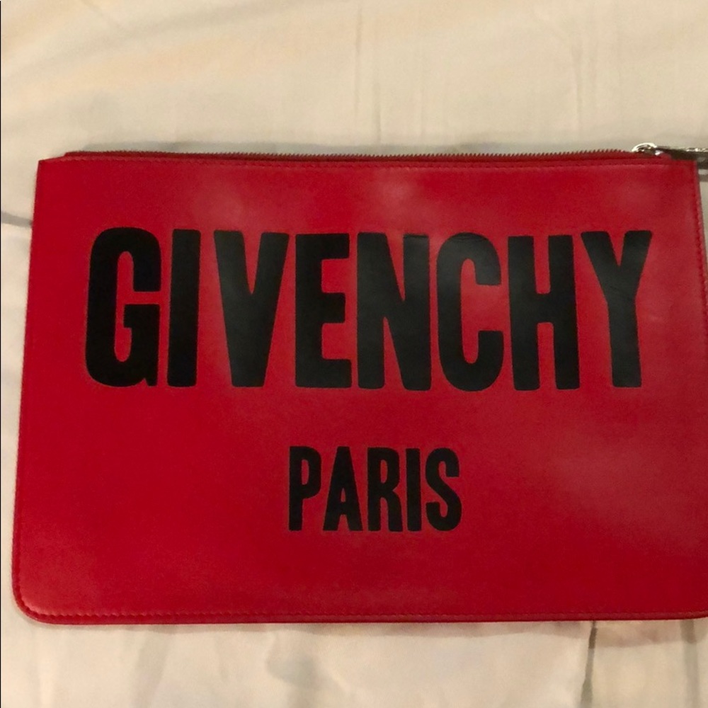 Authentic Red Logo Givenchy Clutch/ Pouch